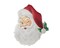 12"H x 11.75"L Embossed Metal Santa Face Sign - Charming Christmas Decoration-MD0621